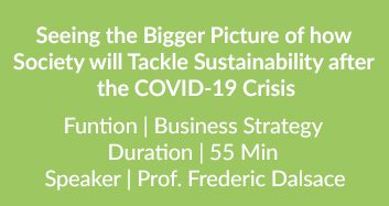 Tackle Sustainability  After The COVID-19 Crisis