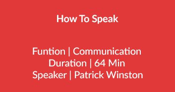 How To Speak